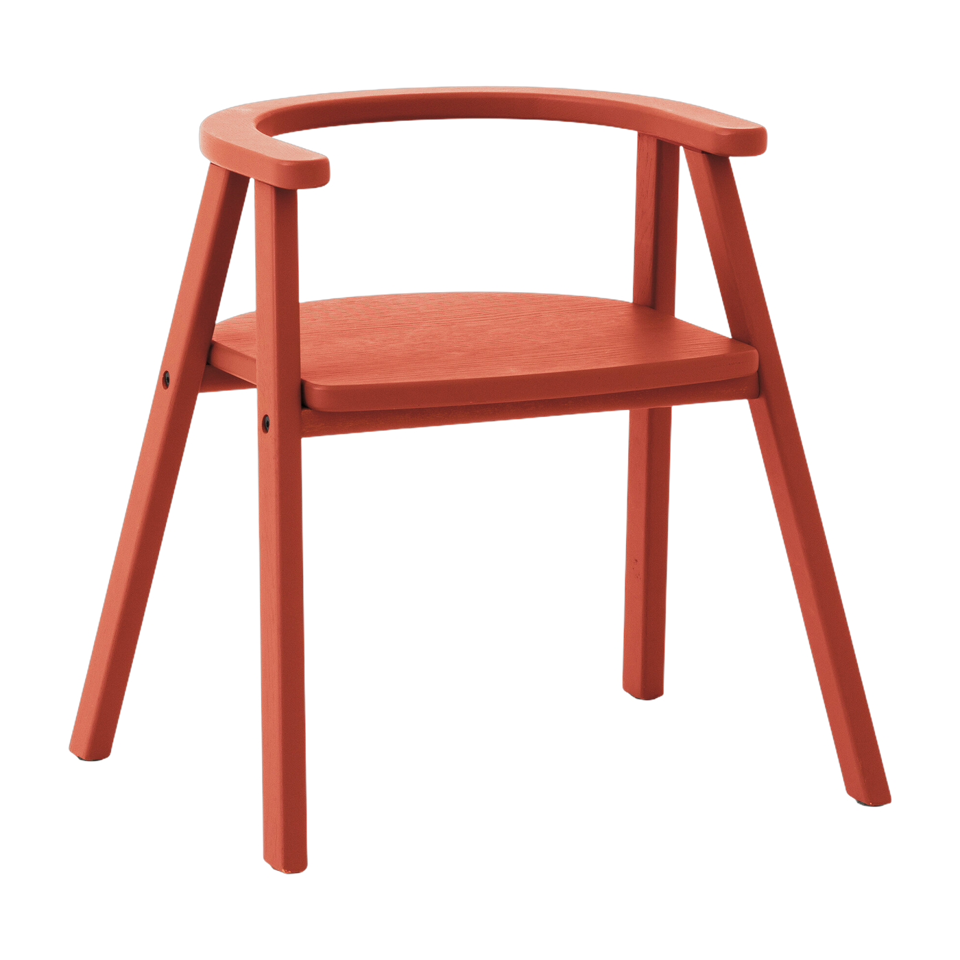 Chaise pour enfant en bois de hêtre massif coloré rouge Growing Green - Nobodinoz