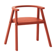Children's chair in red-colored solid beech Growing Green - Nobodinoz