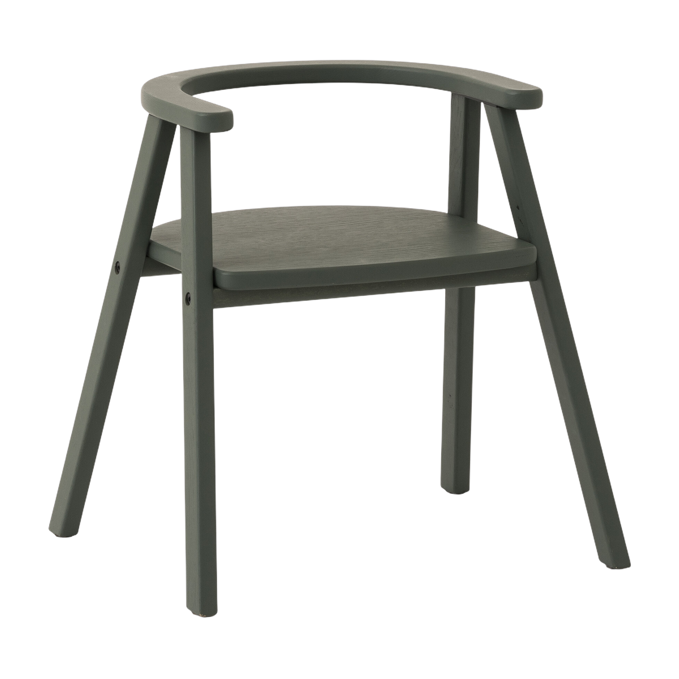 Chaise pour enfant en bois de hêtre massif coloré vert profond Growing Green - Nobodinoz