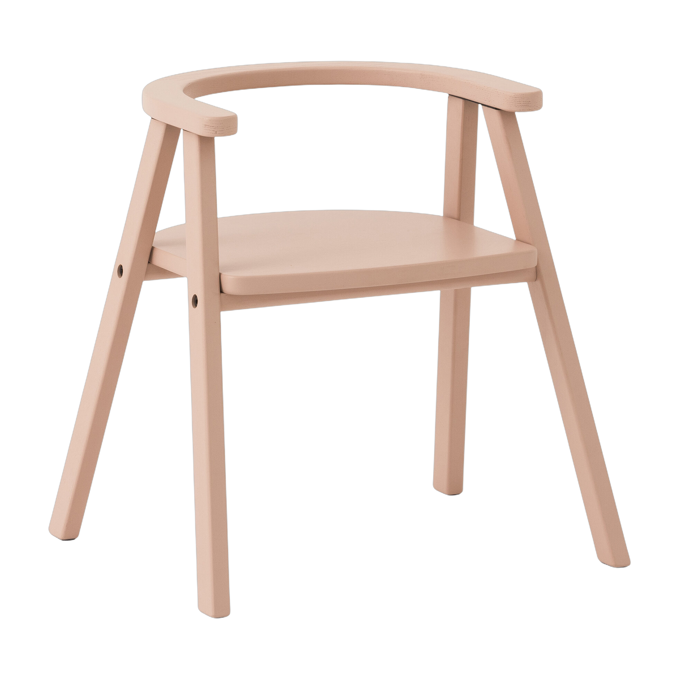Chaise pour enfant en bois de hêtre massif coloré rose blush Growing Green - Nobodinoz