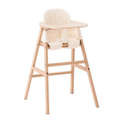 Evolutionary chair with beechwood top and natural organic cotton cushion Growing Green - Nobodinoz