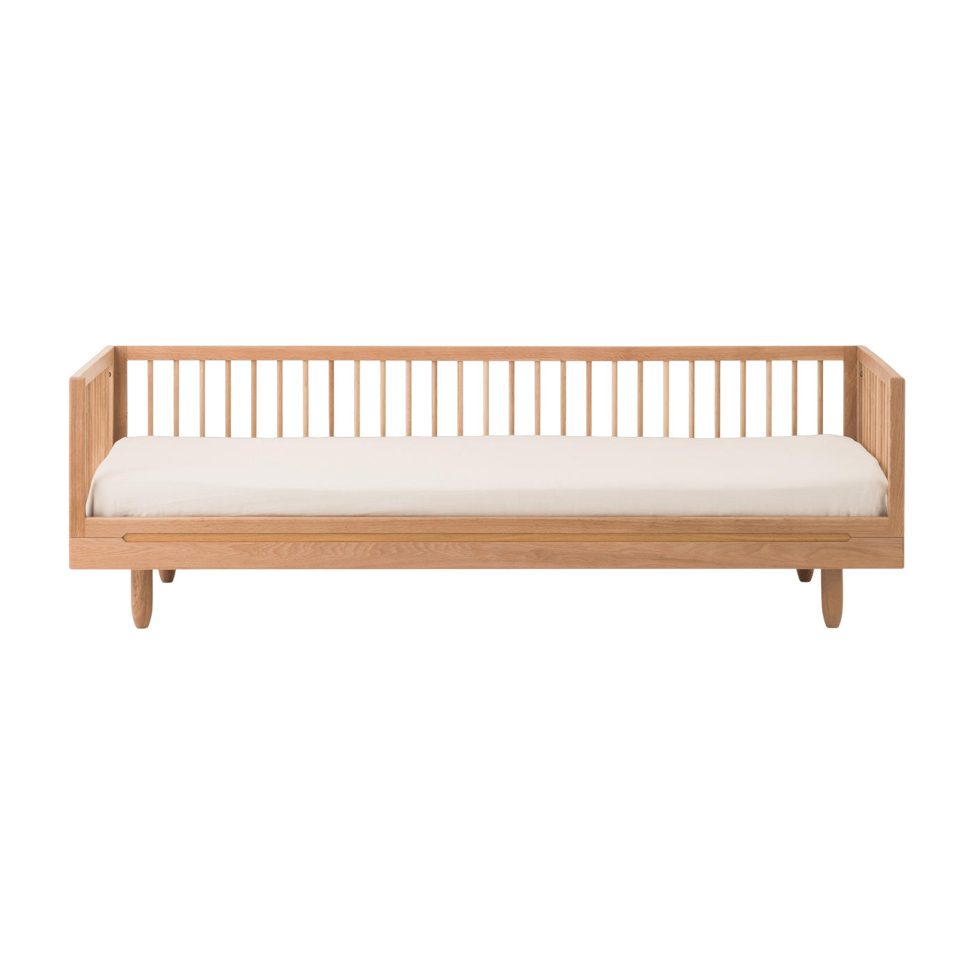 Cama infantil individual de roble macizo y extensión de sofá 92x207x64cm Pure - Nobodinoz