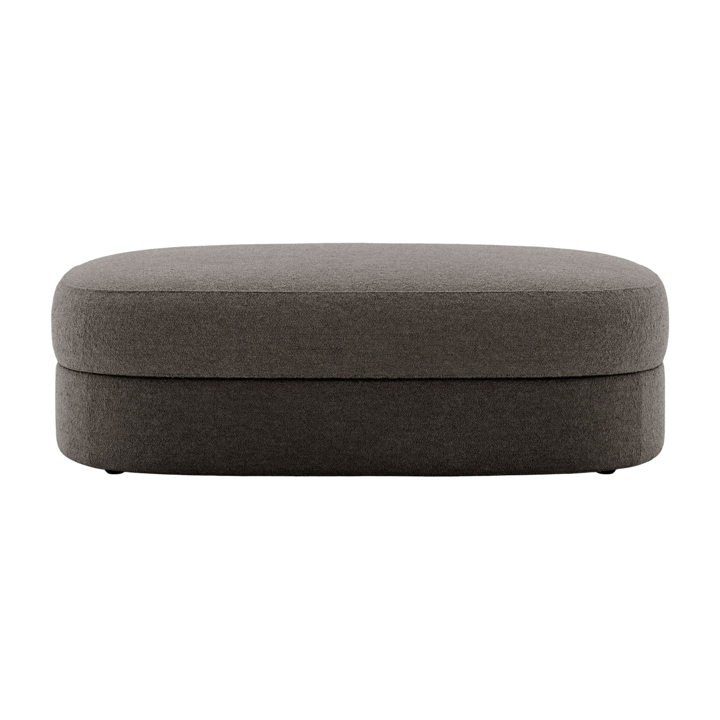 Pouf en bois et mousse dark taupe 120cm Covent - New works