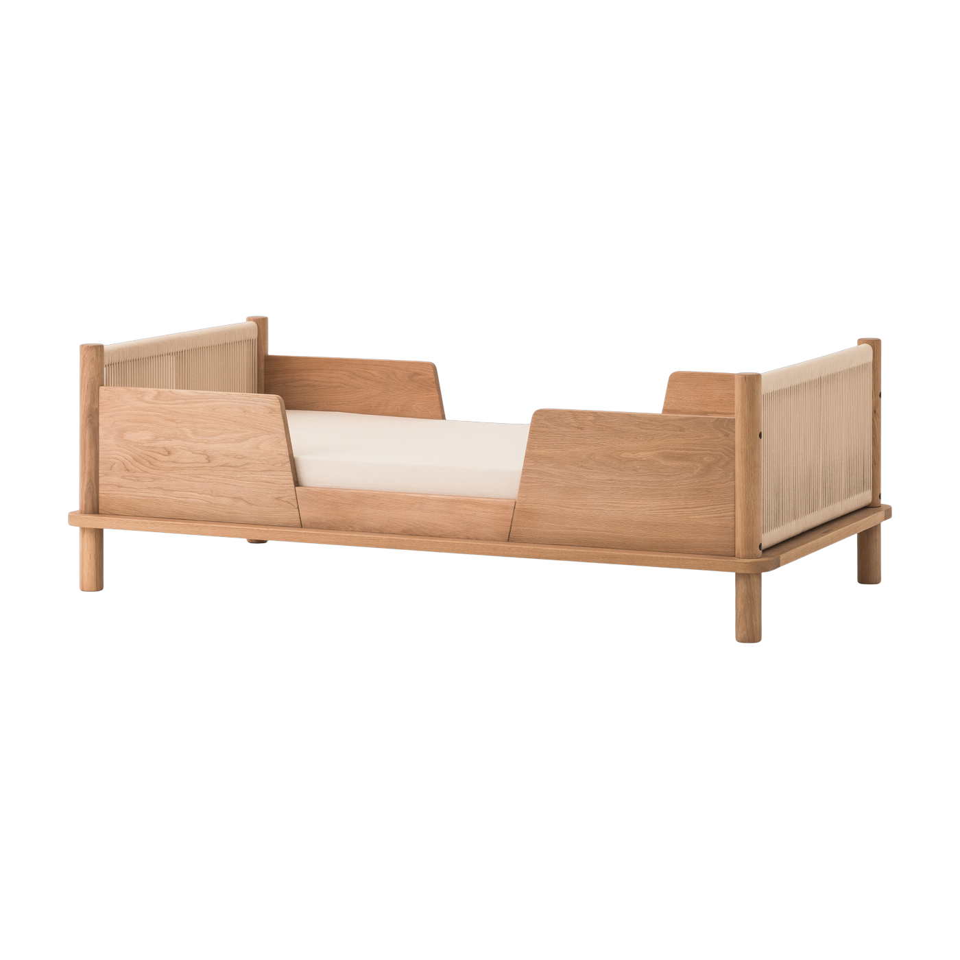 Latitude Letto per bambini con sponde di sicurezza in rovere massiccio naturale 70x140 cm - Nobodinoz