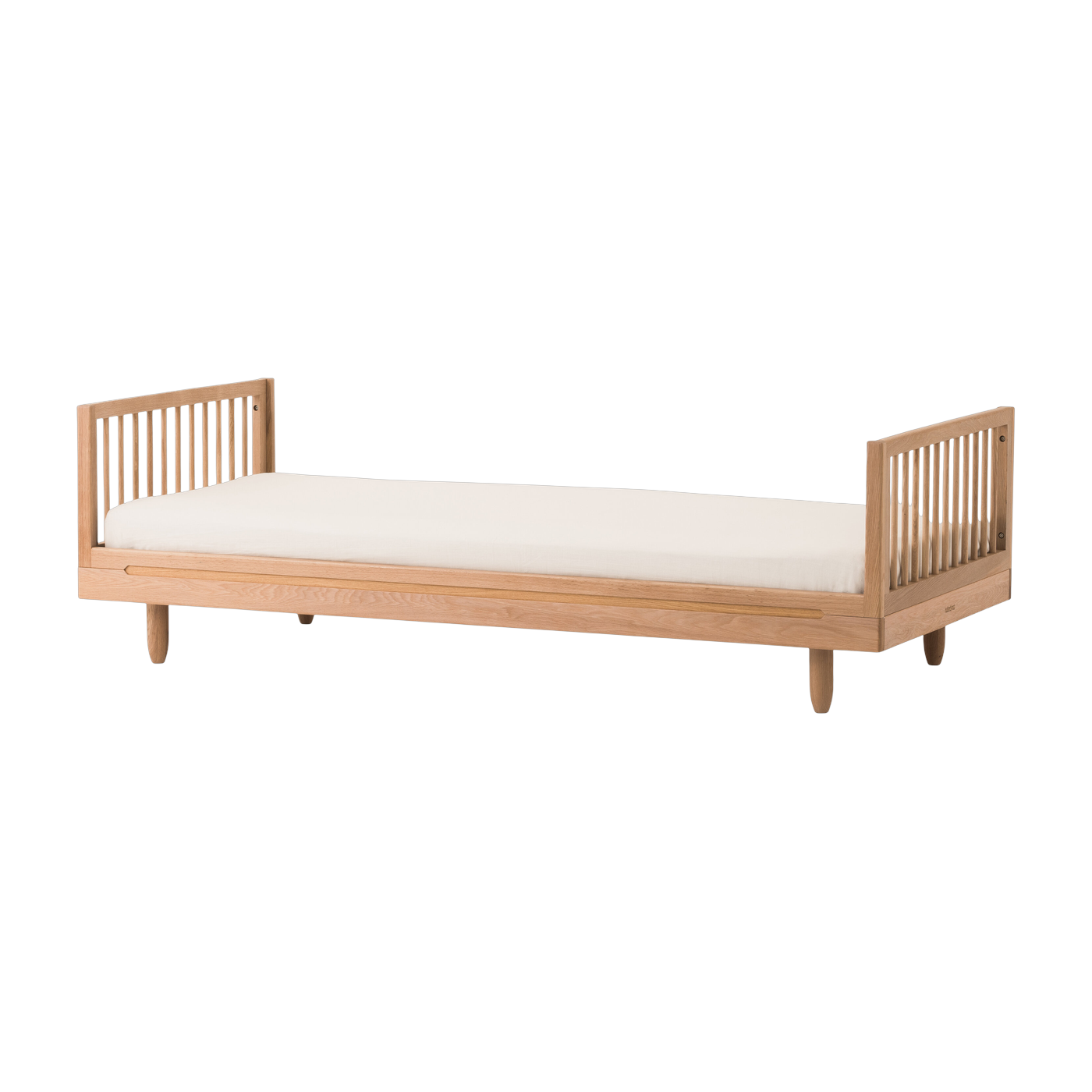 Cama infantil individual de roble macizo 97x207x64cm Pure - Nobodinoz