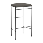 Tabouret de bar en acier et mousse gris 75cm Covent - New works
