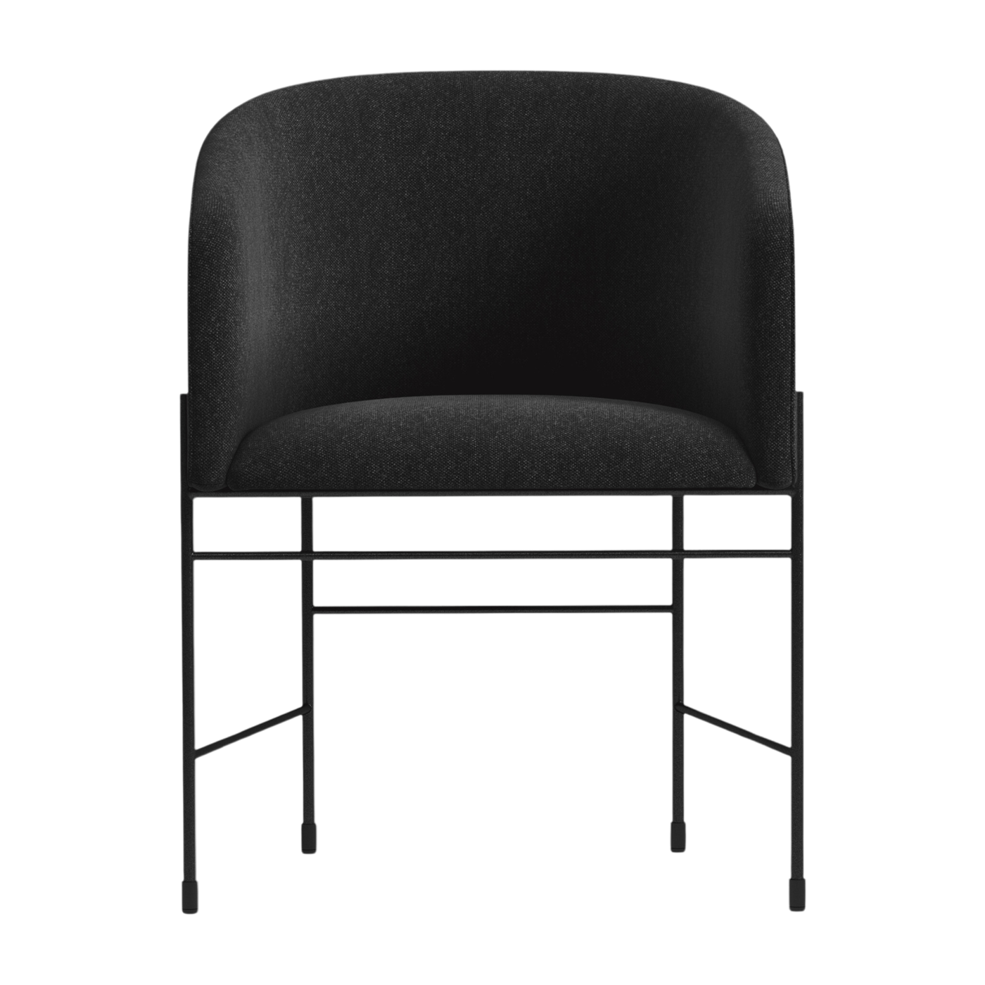 Dark gray steel armchair 79cm Covent - New Works