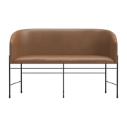 Covent Poltrona a 2 posti in acciaio e tessuto marrone 125 cm - New works