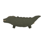 Coussin crocodile brodé en coton lavé Wabi-Sabi - Nobodinoz