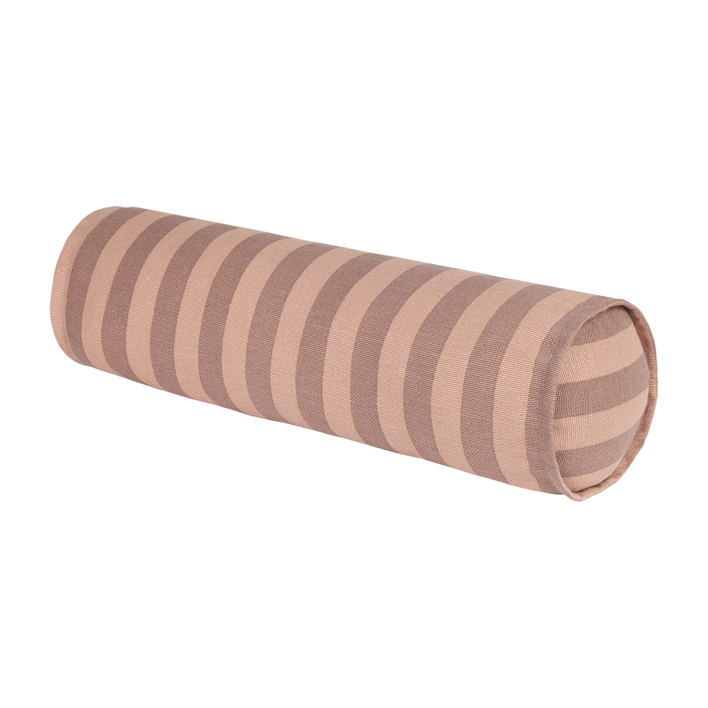 Zylindrisches Kissen aus Bio-Baumwolle mit rosa und lila Streifen 50x18x18cm Vibes - -. Nobodinoz