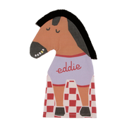 Handpuppe aus Bio-Baumwolle 25x29cm Eddie das Pferd Vibes -. Nobodinoz