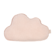 Coussin nuage en lin français rose mauve 24x38cm - Nobodinoz