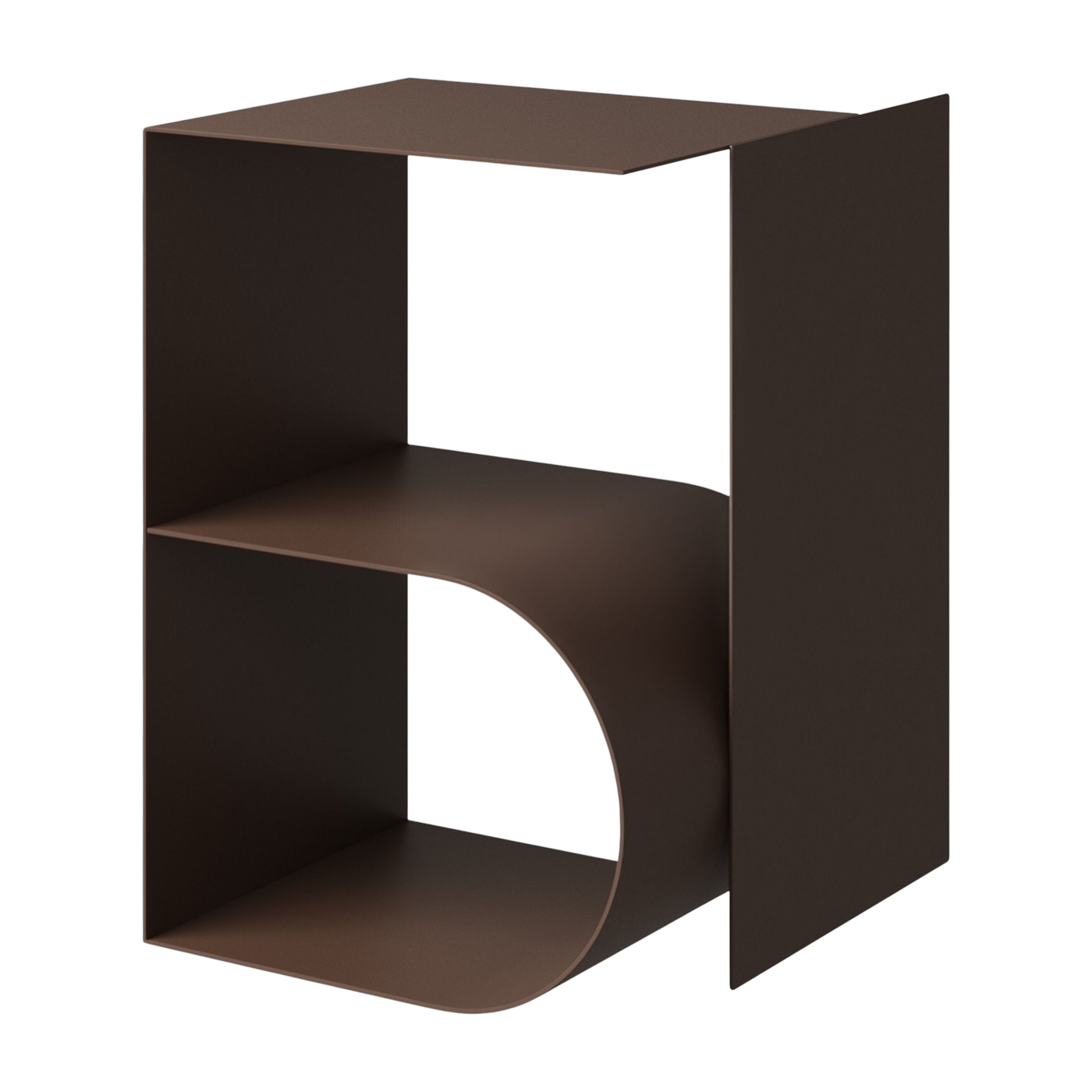 Brown steel side table 53x43x37cm Glyph - Hem