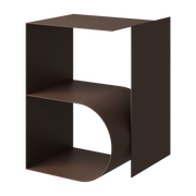 Tavolino in acciaio marrone 53x43x37cm Glyph - Hem