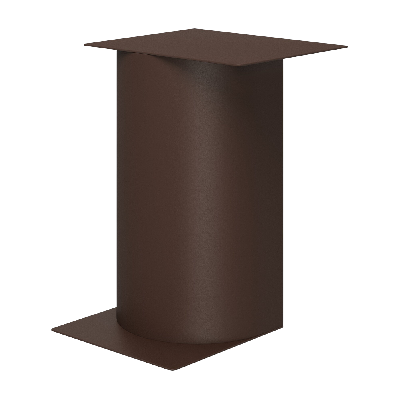 Gamma side table in brown steel 34x45cm Glyph - Hem