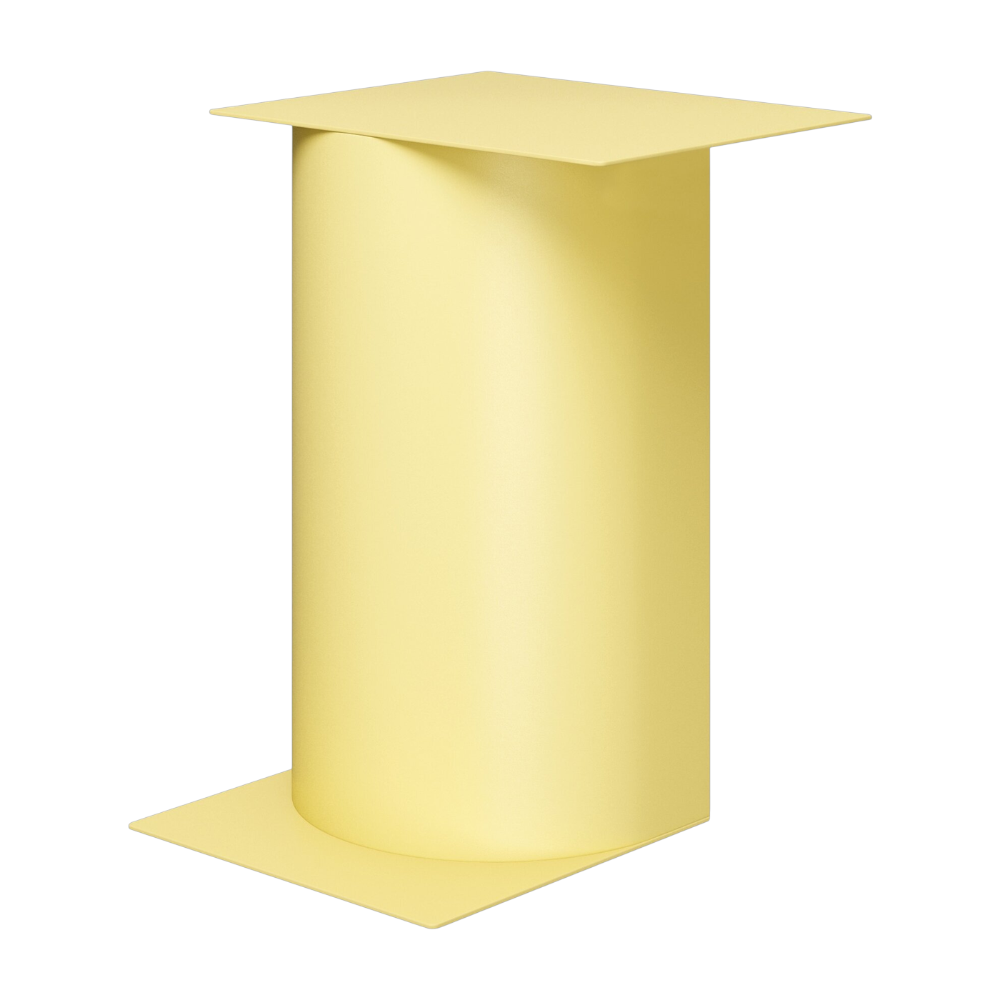 Gamma side table in yellow steel 34x45cm Glyph - Hem