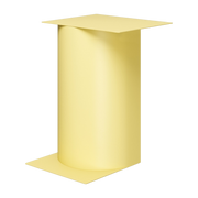 Beistelltisch Gamma aus gelbem Stahl 34x45cm Glyph -. Hem