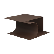 Table d'appoint aplha en acier marron 66x60x28cm Glyph - Hem