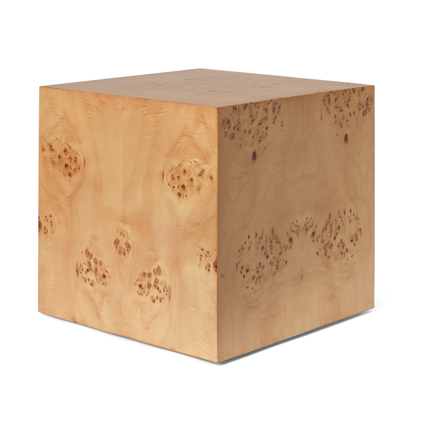Beistelltisch cube aus natürlichem Pappelholz 40x40cm Burl -. Ferm Living