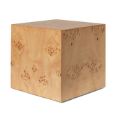 Table d'appoint cube en bois de peuplier naturel 40x40cm Burl - Ferm Living