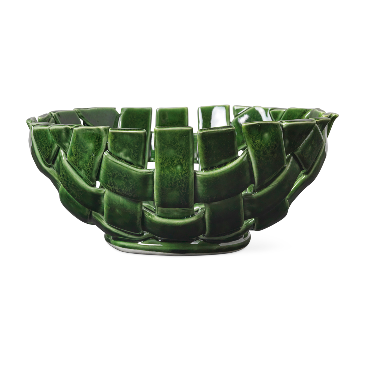 Cuenco de cerámica esmaltada verde esmeralda - 24x10cm Ferm Living