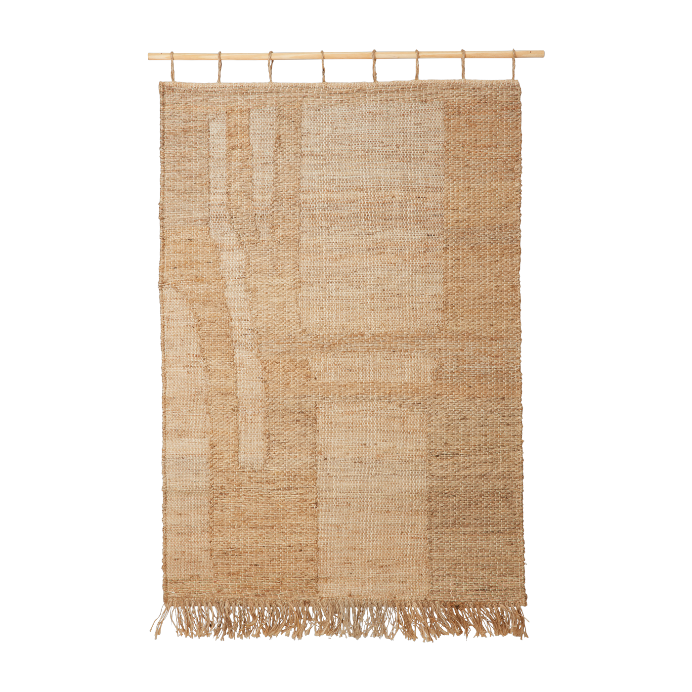 Harvest wall rug in natural jute and beechwood stem 50x100cm - Ferm Living