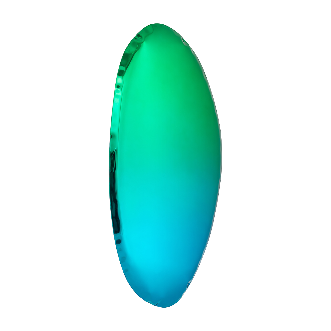 Espejo de acero inoxidable azul zafiro y esmeralda 123x64x6cm Tafla O4 - Zieta