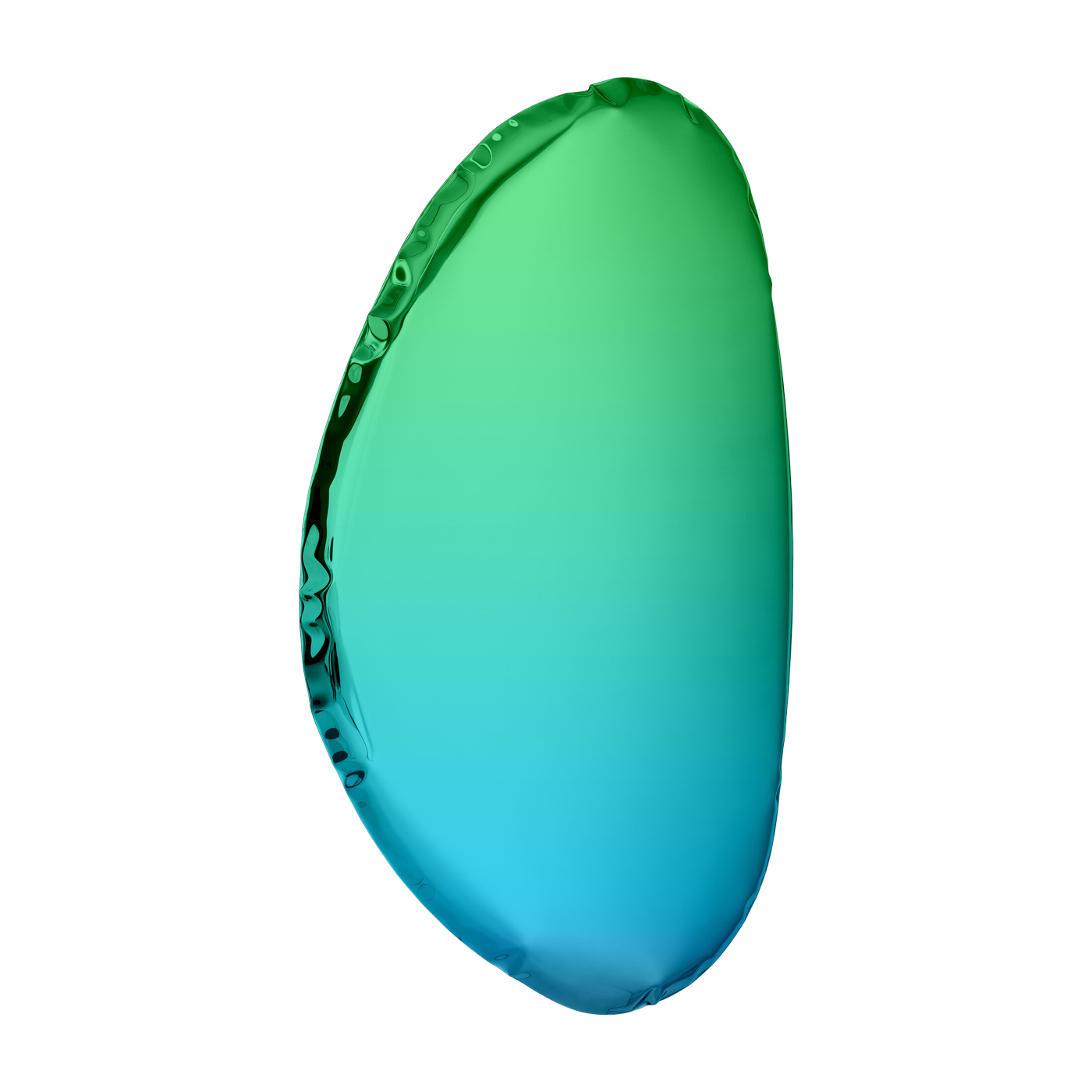 Espejo de acero inoxidable azul zafiro y esmeralda 124x79x6cm Tafla O3 - Zieta