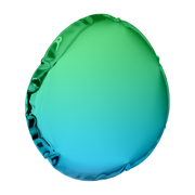 Sapphire blue and emerald stainless steel mirror 55x50x6cm Tafla O6 - Zieta