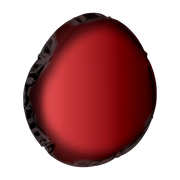 Mirror in ruby-red stainless steel 55x50x6cm Tafla O6 - Zieta