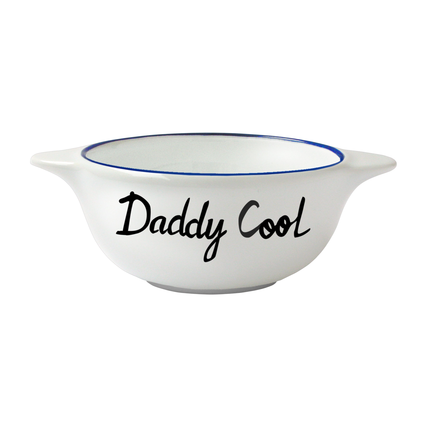 Bol breton en faïence blanche Daddy Cool - Pied de poule