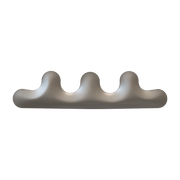Grey-beige steel coat rack mat Kamm 3 - Zieta
