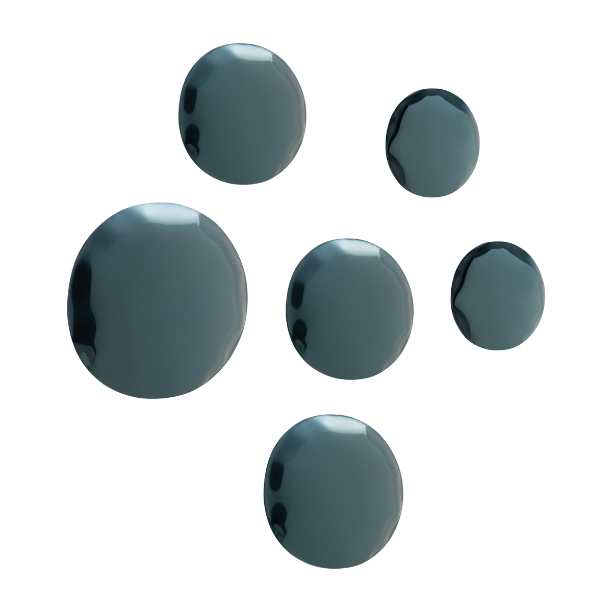 6 décorations hot cosmic blue steel Pinset - Zieta