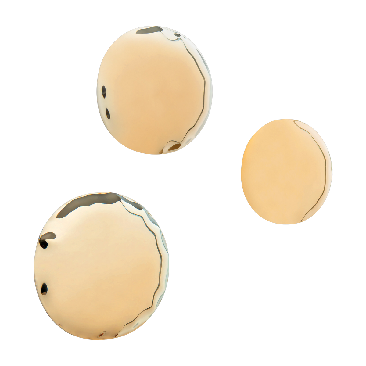 3 décorations hot-gold-plated steel Pinset - Zieta