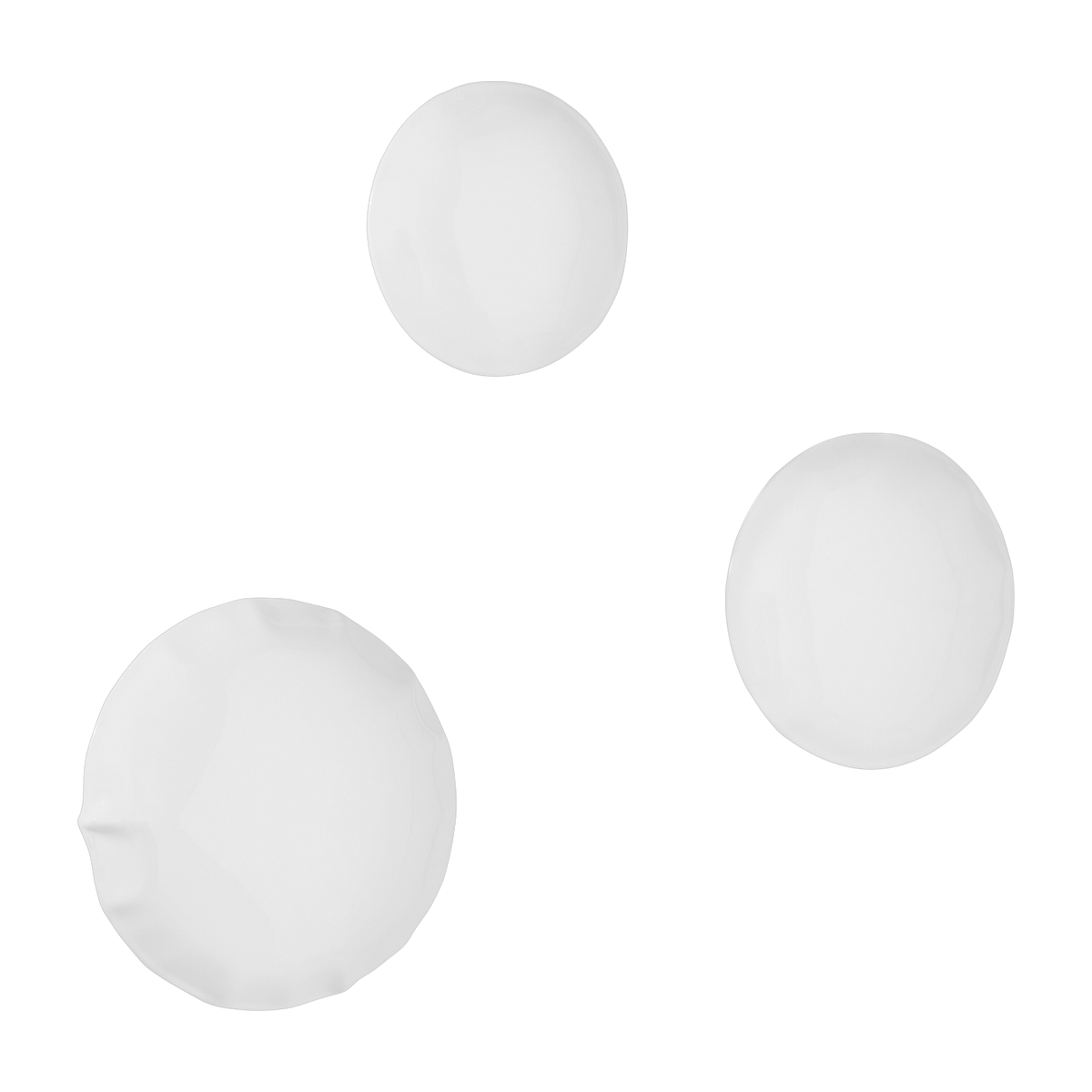 3 décorations white steel Pinset - Zieta