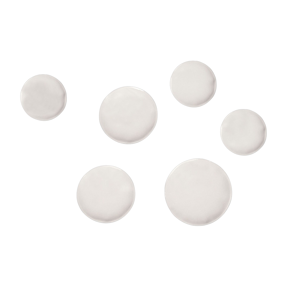 6 décorations white steel Pinset - Zieta