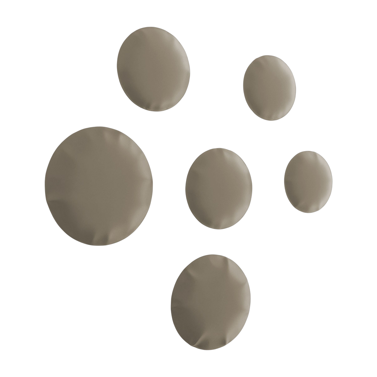 6 décorations beige steel walls mat Pinset - Zieta