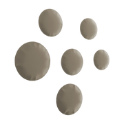 6 décorations murales en acier beige mat Pinset - Zieta