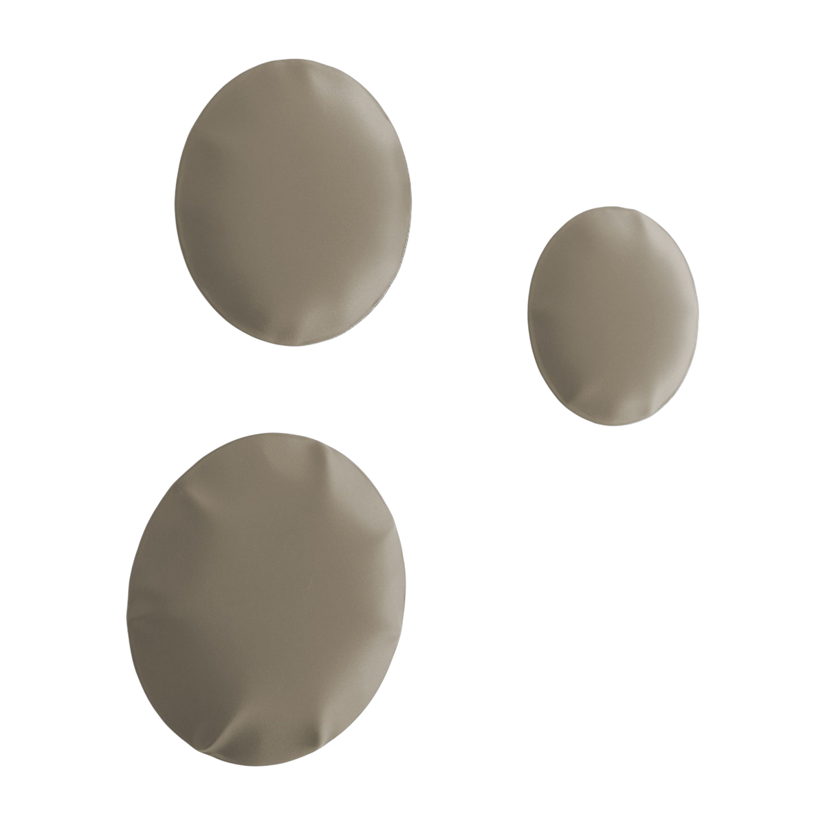 3 décorations beige steel wall mounts mat Pinset - Zieta