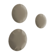 3 décorations murales en acier beige mat Pinset - Zieta