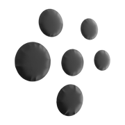 6 décorations murales en acier graphite Pinset - Zieta