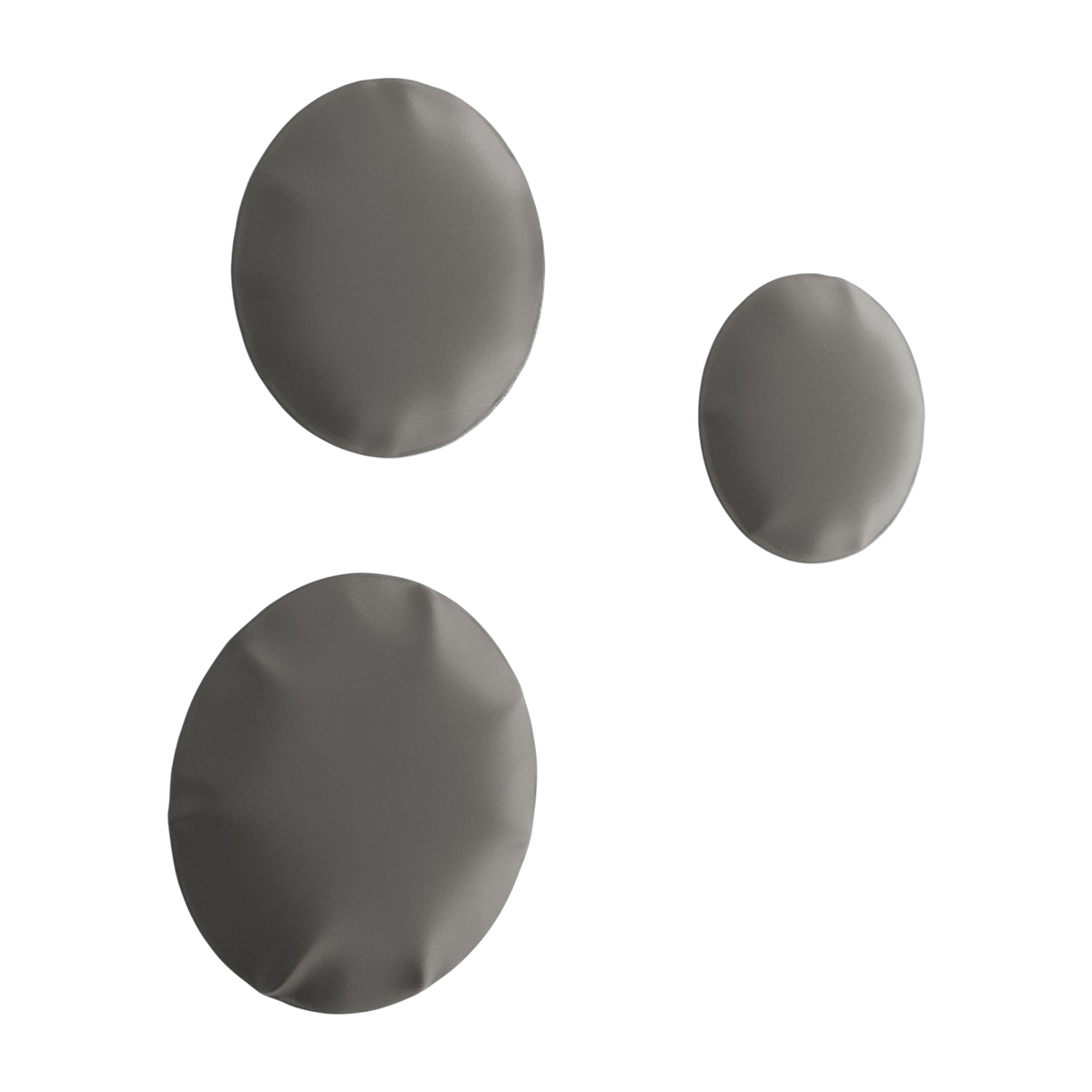 3 décorations wall mounts in Pinset ombré grey steel - Zieta