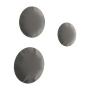 3 décorations Wandbilder aus Stahl grau schattiert Pinset -. Zieta