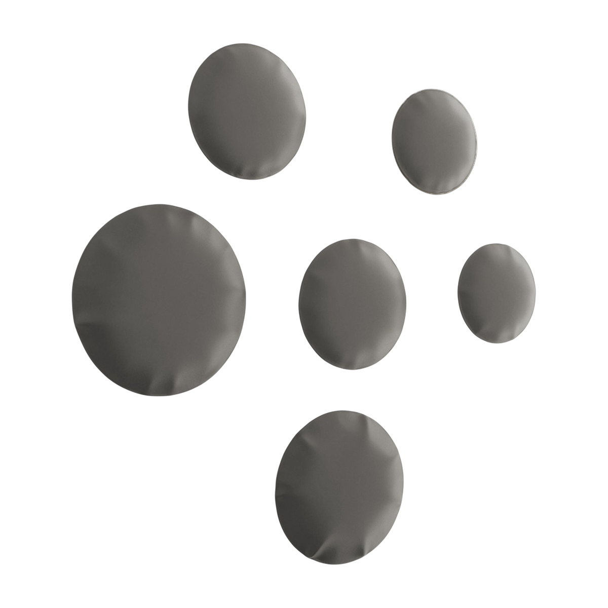 6 décorations wall mounts in Pinset grey shaded steel - Zieta