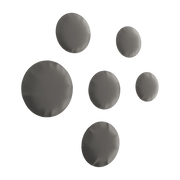 décorations 6 soportes murales de acero gris ombré Pinset - Zieta