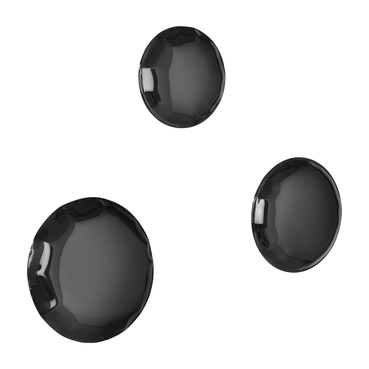 3 décorations black steel Pinset - Zieta
