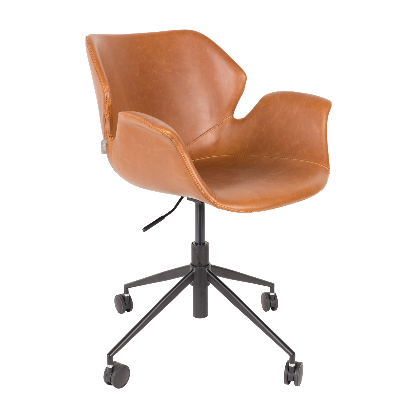 bureau Sedia regolabile da in pelle marrone 77, 5 cm Nikki - Zuiver