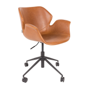 bureau Sedia regolabile da in pelle marrone 77, 5 cm Nikki - Zuiver