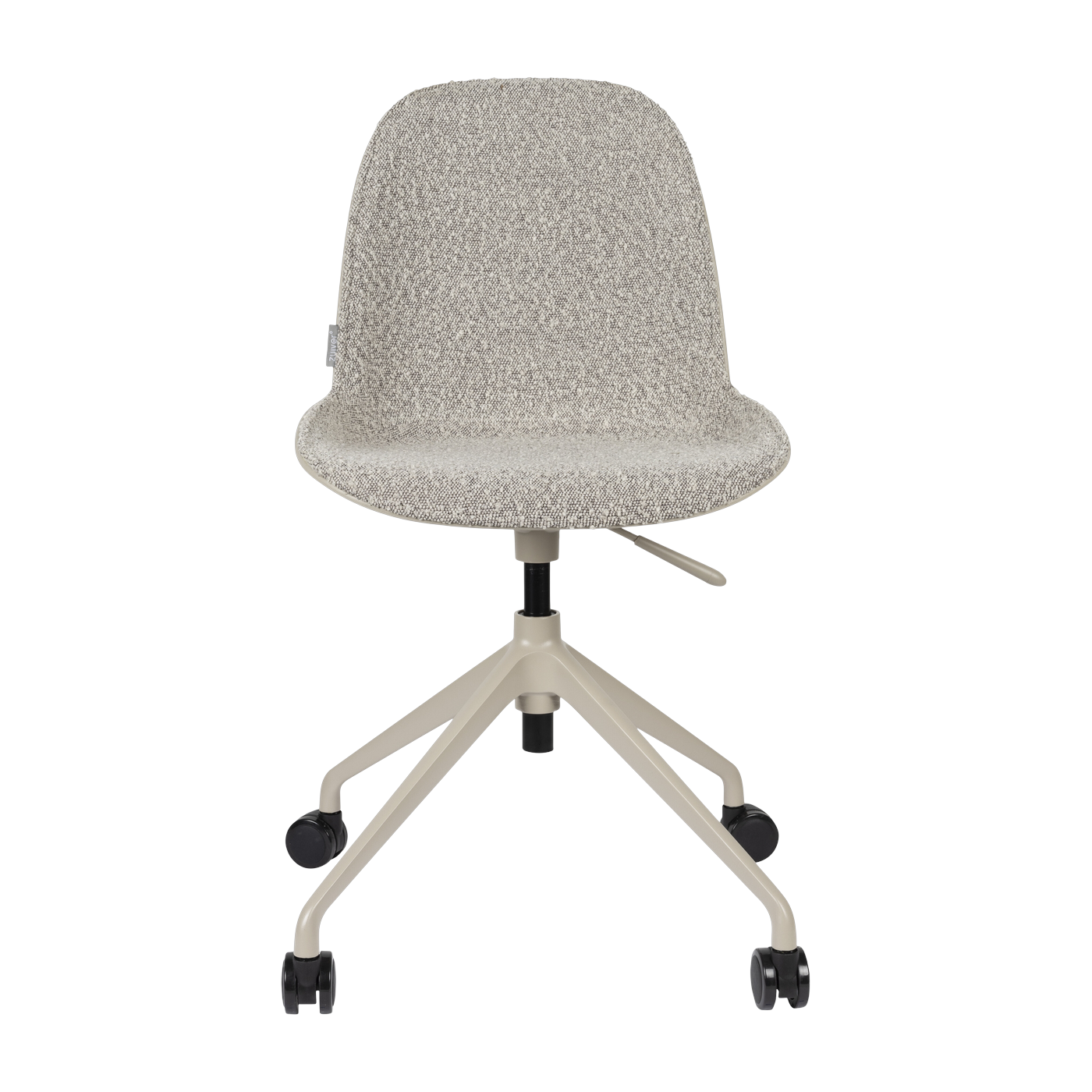 Chaise de bureau sans accoudoirs en aluminium et polypropylène taupe 84,4cm Albert Kuip - Zuiver
