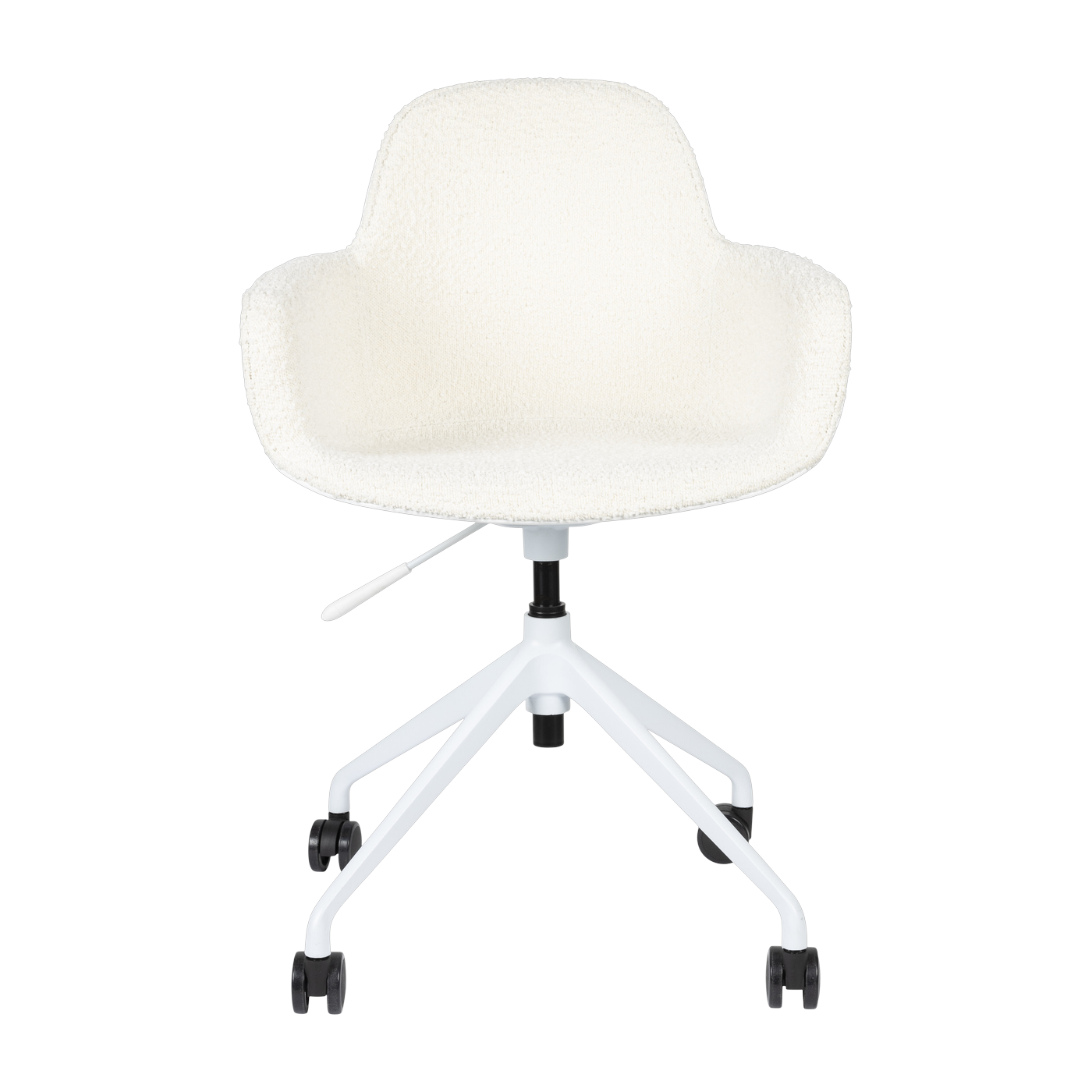 Stuhl von bureau mit Armlehnen aus Aluminium und Polypropylen weiß 84, 4cm Albert Kuip -. Zuiver